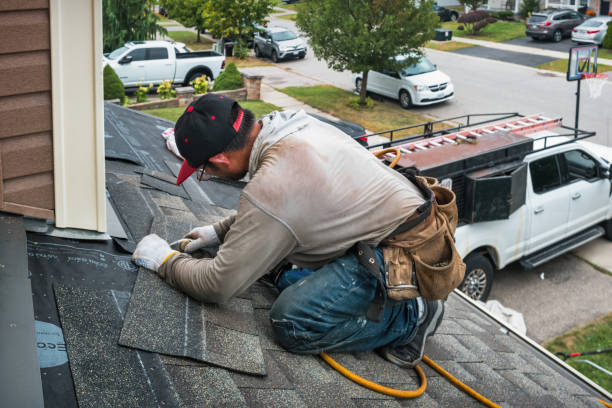 Professional Metal Roofing technician working in North Turner, ME